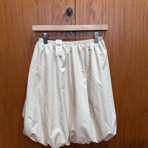 Anthropologie Cream Bubble Skirt